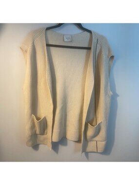 alysi open front ribbed knit sleeveless cardigan